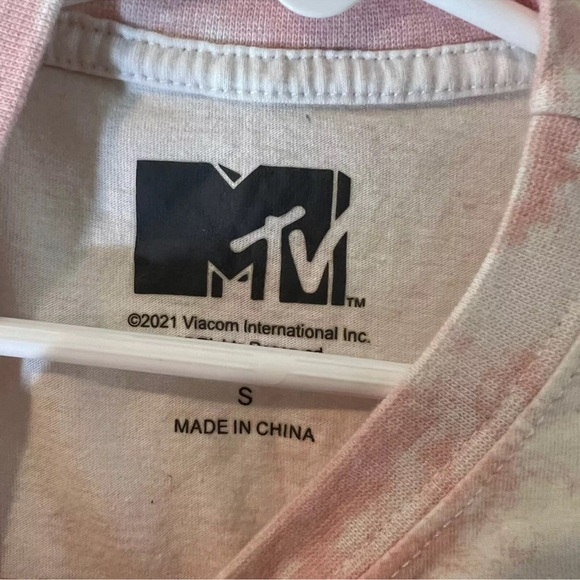 MTV Girls Tie Dye T Shirt Small Retro Graphic Short Sleeve Colorful Music Top - Picture 4 of 4